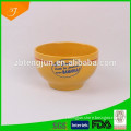 ceramic solid color bowl with decal